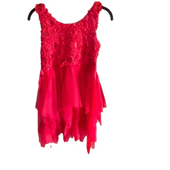 Zunie Girls Christmas Style Sequin Tulle Dress-Red-Size 12-GUC - Picture 10 of 10